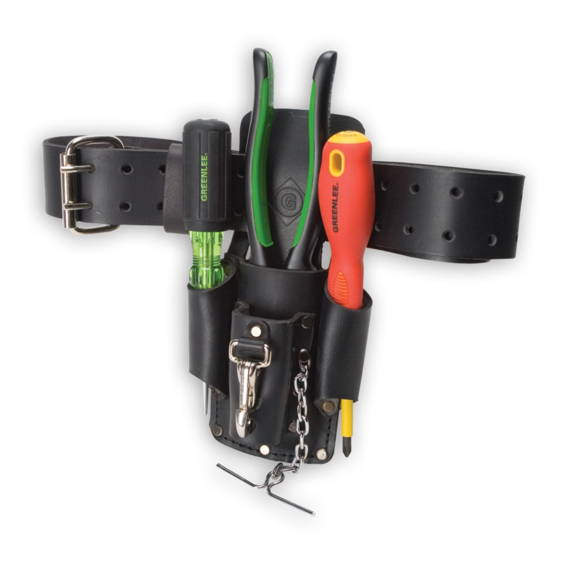 Greenlee 0258-14 Heavy-Duty 4-Pocket Leather Pouch from GME Supply